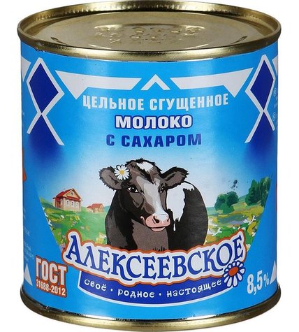 Сгущенное молоко Алексеевское цельное с сахаром 8,5 % 380 г