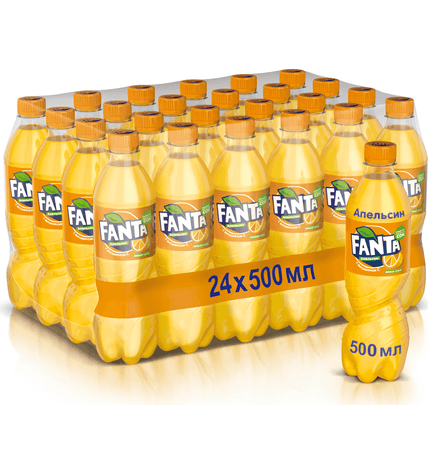 Газированный напиток Fanta Апельсин 0,5 л в пластиковой бутылке (24 шт) купить