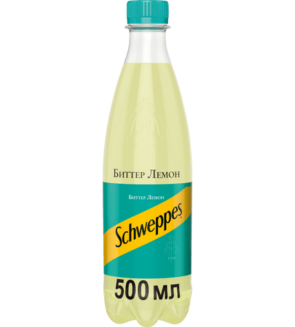 Газированный напиток Schweppes Биттер лемон 0,5 л в пластиковой бутылке (24 шт)