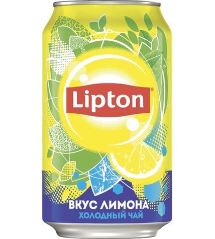 Холодный чай Lipton лимон в алюминиевой банке 0,3 л (12 шт)