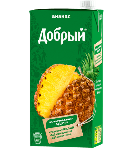 Нектар Добрый ананас в упаковке тетра-пак 2 л купить
