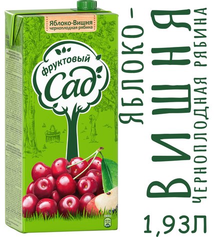 Нектар Фруктовый Сад Яблоко-Вишня-Черноплодная рябина осветленный 1,93 л