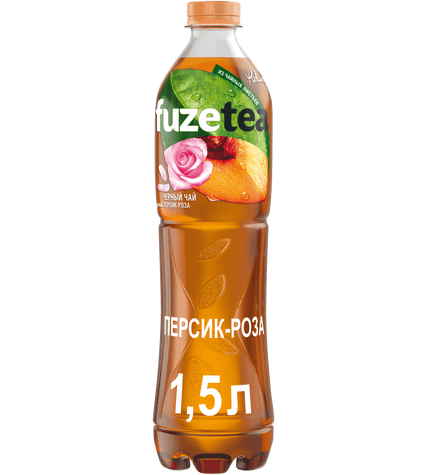 Чай Fuzetea холодный черный персик-роза 1,5 л