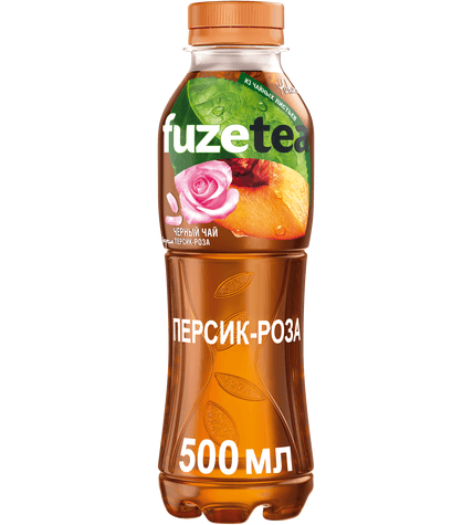 Чай Fuzetea холодный черный персик-роза 0,5 л