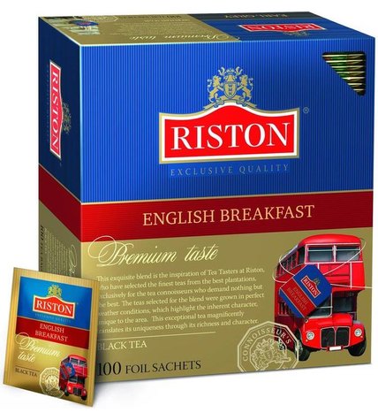 Чай черный Riston English Breakfast в пакетиках 2 г 100 шт