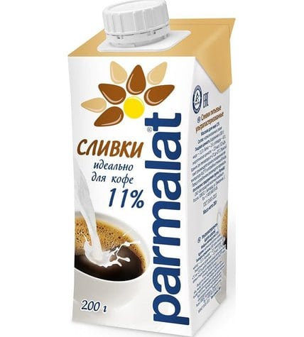 Сливки Parmalat для кофе ультрапастеризованные 11 % 200 мл