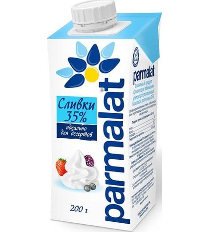 Сливки Parmalat для взбивания ультрапастеризованные 35 % 200 мл