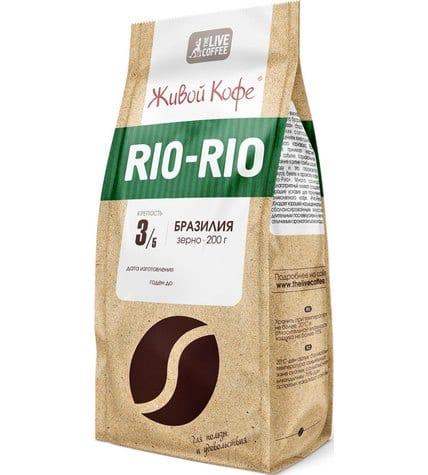 Кофе Живой кофе Rio-Rio в зернах 500 г