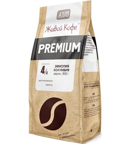 Кофе Живой Кофе Espresso Premium в зернах 500 г