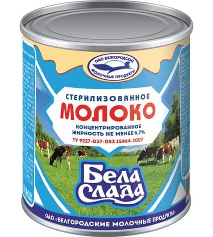 Концентрированное молоко Бела Слада стерилизованное 6,7 % 300 г