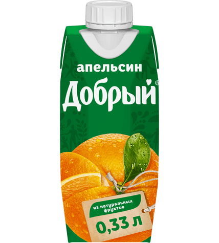Нектар Добрый апельсин в упаковке тетра-пак 0,33 л (24 шт)