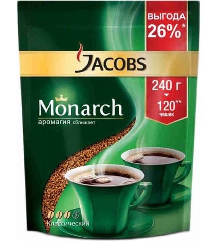 Кофе Jacobs Monarch растворимый 240 г