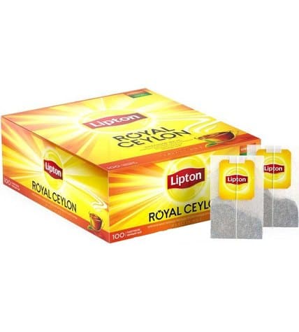 Чай черный Lipton Royal Ceylon в пакетиках 2 г 100 шт