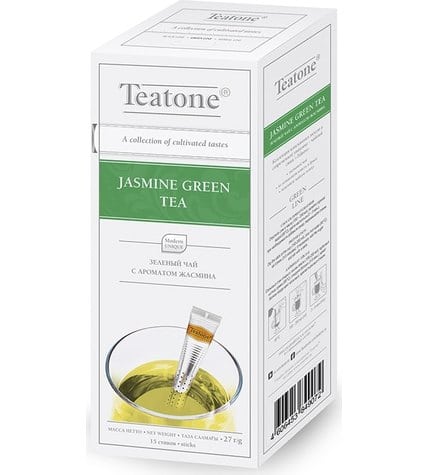 Чай зеленый Teatone Jasmine в стиках 1,8 г 15 шт