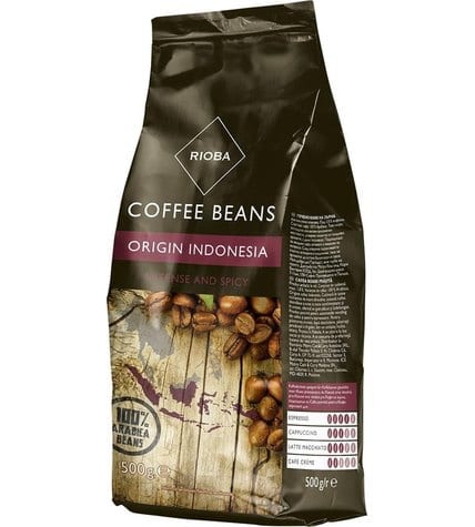 Кофе Rioba Origin Indonesia зерновой 500 г