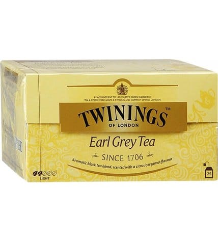 Чай черный Twinings Earl Grey в пакетиках 2 г 25 шт