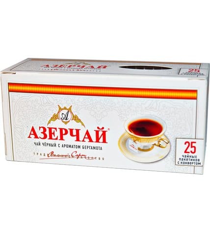 Чай черный Азерчай с бергамотом в пакетиках 2 г 25 шт