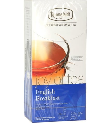 Чай черный Ronnefeldt Joy of Tea Английский завтрак в пакетиках 2,2 г 15 шт