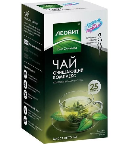 Травяной чай Леовит очищающий комплекс в пакетиках 2 г 25 шт