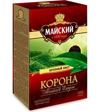 Чай черный Майский Корона Российской Империи листовой 100 г