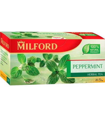 Травяной чай Milford Мята перечная в пакетиках 1,5 г 20 шт