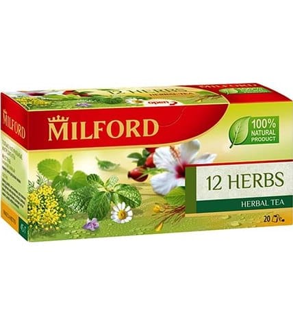 Травяной чай Milford 12 трав в пакетиках 2,25 г 20 шт