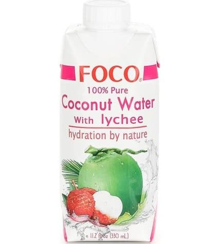 Вода Foco кокосовая с соком личи негазированная 0,33 л