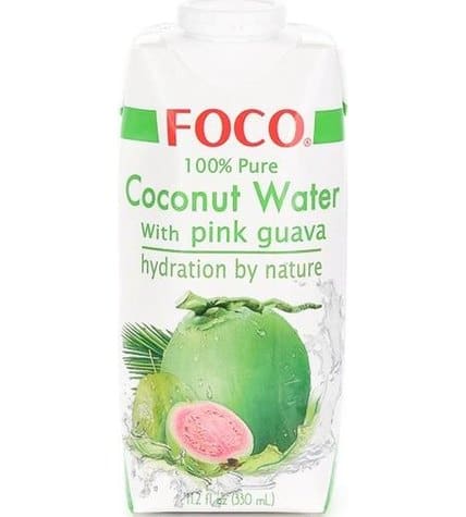 Вода Foco кокосовая с соком розовой гуавы негазированная 0,33 л