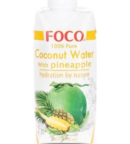 Вода Foco кокосовая с соком ананаса негазированная 0,33 л
