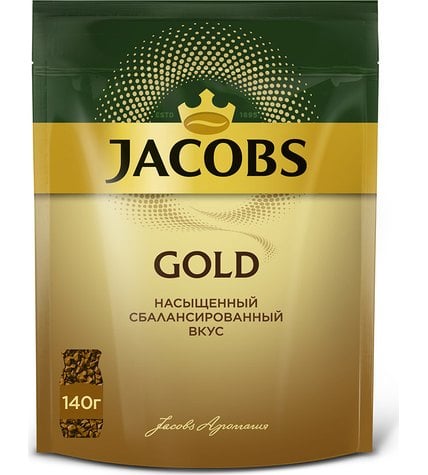 Кофе Jacobs Gold натуральный растворимый 140 г