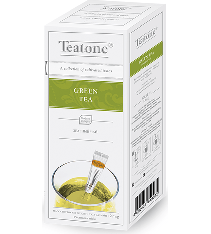 Чай зеленый Teatone в стиках 1,8 г 15 шт