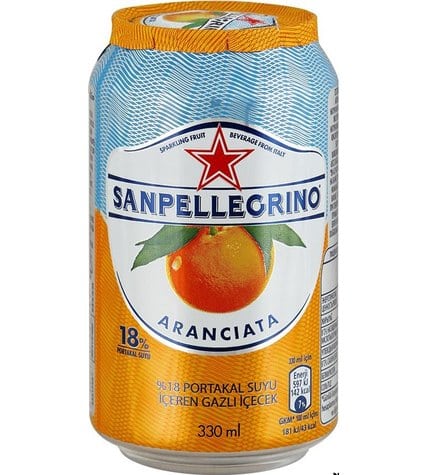 Газированный напиток Sanpellegrino Aranciata сокосодержащий Апельсин 0,33 л