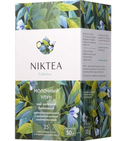Чай зеленый Niktea Молочный Улун в пакетиках 2 г 25 шт