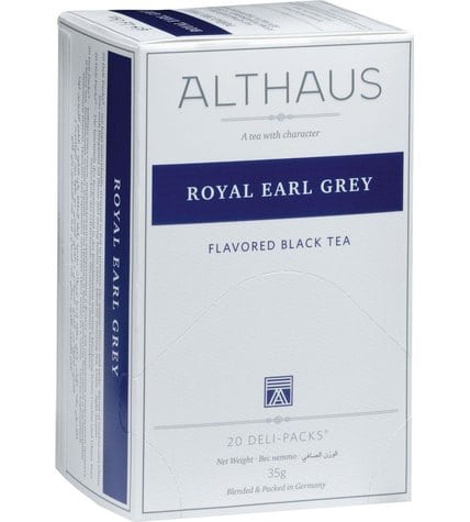 Чай черный Althaus Royal Earl Grey в пакетиках 1,75 г 20 шт