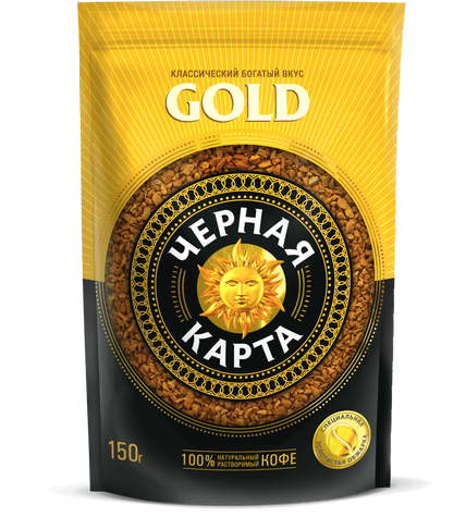 Кофе Черная Карта Gold растворимый 150 г