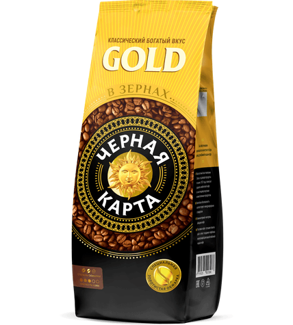 Кофе Черная карта Gold в зернах 1 кг