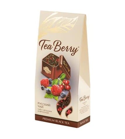 Чай черный Tea Berry Русский Чай с ягодами и фруктами листовой 100 г