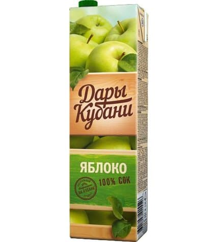 Сок Дары Кубани яблочный в коробке тетра-пак 1 л