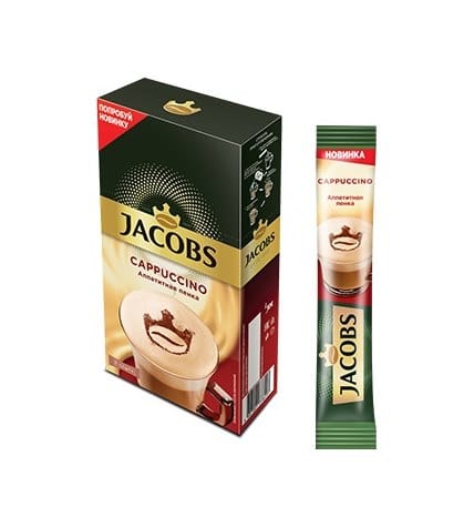 Кофейный напиток Jacobs Cappuccino 3в1 растворимый 17,5 г 8 шт