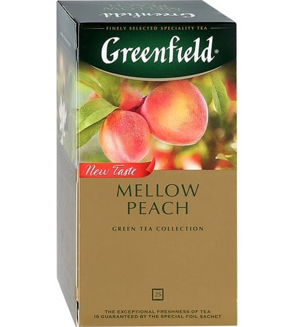 Чай Greenfield Mellow Peach зеленый с ароматом персика и мандарина и растительными компонентами 1,8 г 25 шт