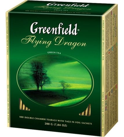 Чай зеленый Greenfield Flying Dragon в пакетиках 2 г 100 шт