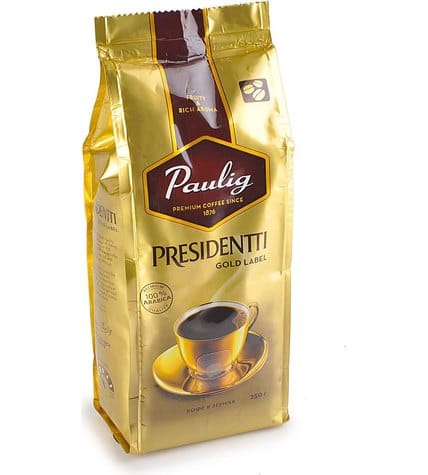 Кофе Paulig Presidentti Gold Label в зернах 250 г