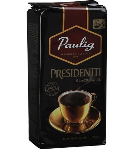 Кофе Paulig Presidentti Black Label молотый 250 г