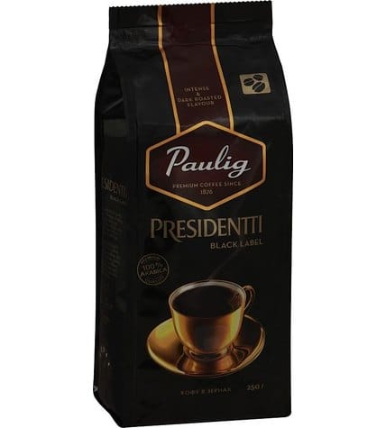 Кофе Paulig Presidentti Black Label в зернах 250 г
