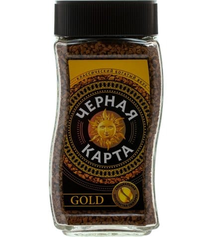 Кофе Черная Карта Gold растворимый сублимированный 190 г