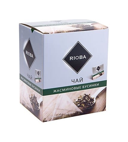 Чай зеленый Rioba Жасминовые бусинки в пирамидках 2 г 20 шт