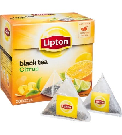 Чай черный Lipton Citrus в пирамидках 1,8 г 20 шт