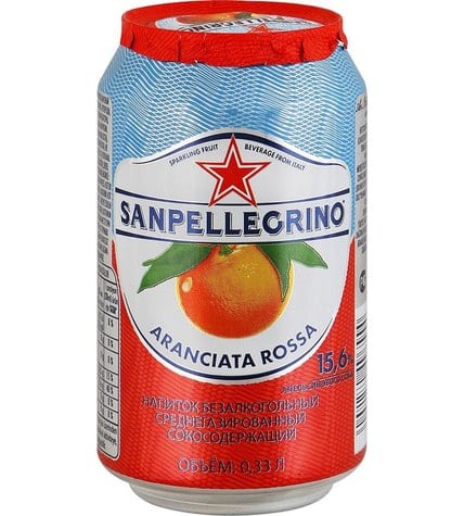 Газированный напиток Sanpellegrino Aranciata Rossa Красный апельсин 0,33 л