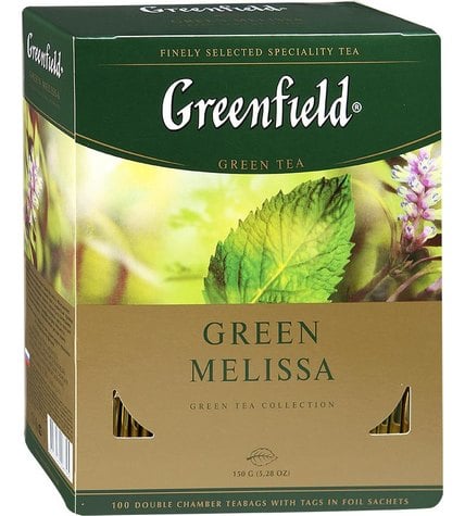 Чай зеленый Greenfield Green Melissa в пакетиках 1,5 г 100 шт
