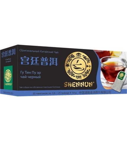 Чай зеленый Shennun Гу Тин Пу Эр в пакетиках 1,8 г 25 шт
